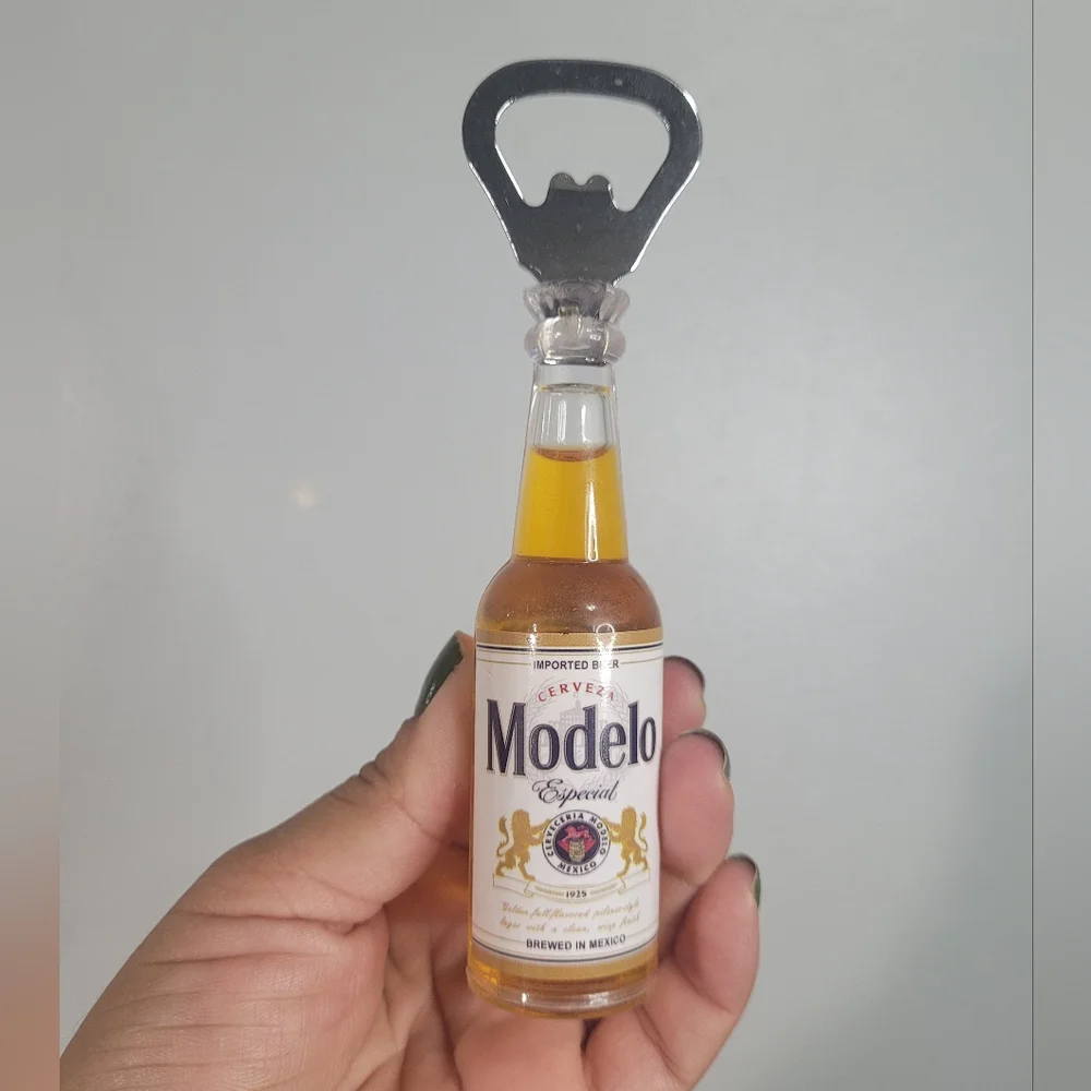 Bottle Openers Mini Beer Modelo Tecate Fridge Magnets Set Of 3. New